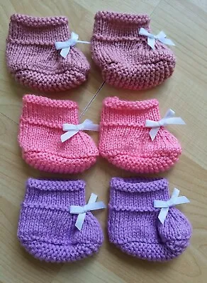 £4.49 • Buy Set Of 3 Pairs RIBBON BOOTEES 17-19 Inch Baby Doll/Baby Annabell/Luvabella (8)