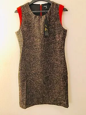 C. Luce Dress Size 6 (medium) Black Tweed Short Sleeves Back Zipper • $13.74