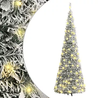 Artificial Christmas Tree -up Flocked Snow 50 LEDs 120  B5J0 • $91.41