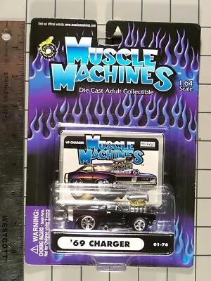 Muscle Machines 2000 '69 Charger Black W/R/T Striping • $8