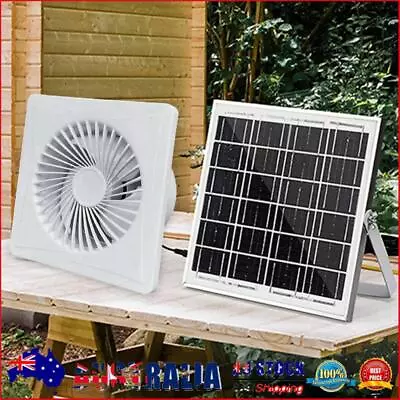 Solar 12V Exhaust Fan Extractor Fan For Bathroom(8 In Fan + 8W Solar Panels) AU • $74.50