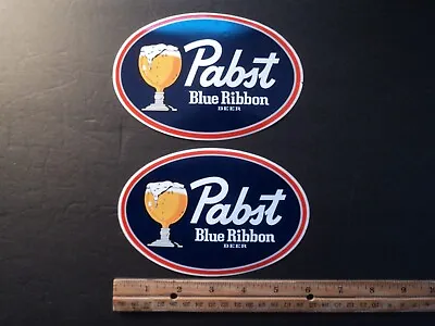 Lot Of 2 Original Vintage Pabst Blue Ribbon Beer Decals Stickers PBR Racing 6x4  • $4.99