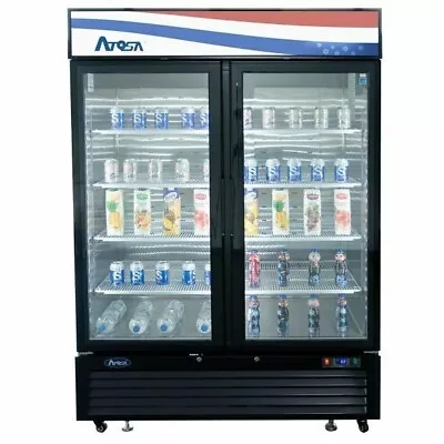 Atosa MCF8721ES 54  Two Section Two Glass Door Freezer Merchandiser 43.8 Cu. Ft • $4119