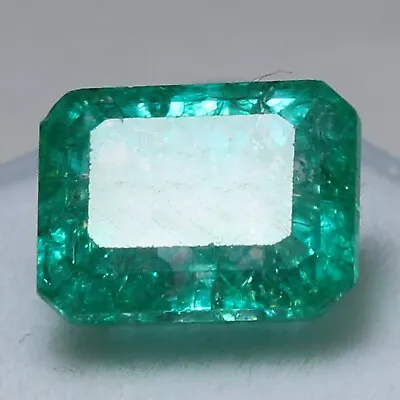 8.00 Ct Natural Certified MUZO Colombian Green Emerald Unheated AAA+ Gemstones • $33.08