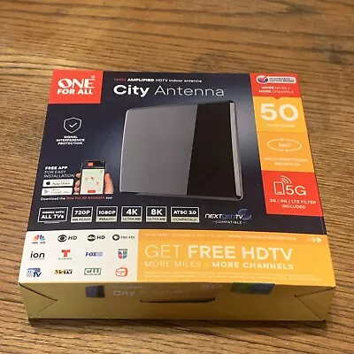 One For All City TV Antenna Amplified HDTV Indoor - 14432 • $11.90