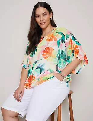 AUTOGRAPH - Plus Size - Womens Tops -  Elbow Sleeve Kaftan Top • $15.42