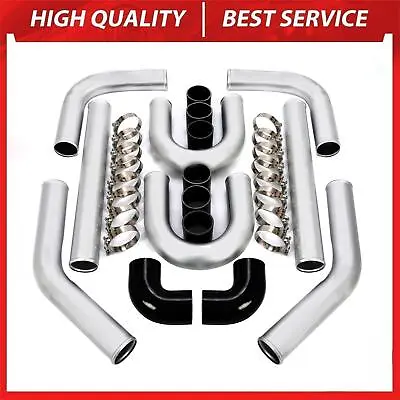 Universal 3  Inch Aluminum Intercooler Piping U-Pipe Kit W/Coupler And T-Clamps • $109.59