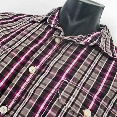 Vurt Button Up Shirt Size M Men's Gray/Purple • $15