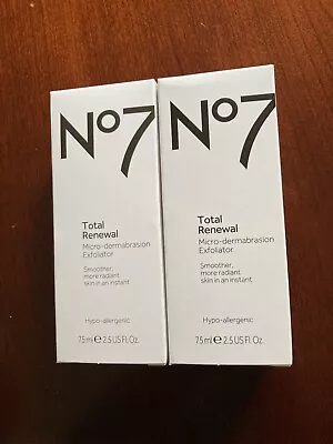 NO 7 TOTAL RENEW Micro-dermabrasion  Exfoliator BRAND NEW …TWO ITEMS !BARGAIN! • £7.50