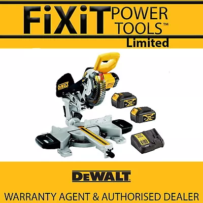 £412.95 • Buy DeWalt DCS365M2 DCS365N 18v Cordless 184mm Mitre Saw DCS365 2 X 4Ah Battery New