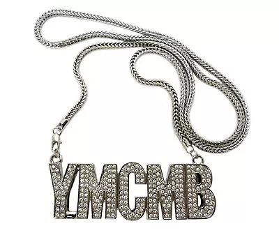 NEW YOUNG MONEY YMCMB PENDANT WITH 4mm 36  FRANCO CHAIN • £38.91