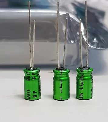 2-4 X Nichicon MUSE Hi End Audio Capacitor 4.7uF 50V Bipolar Electrolytic Radial • $16