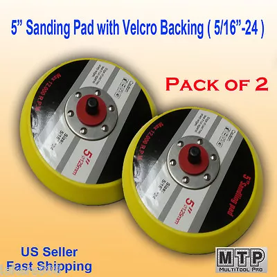 2x 5  Hook & Loop Sanding Pad 5/16 24 TPI Thread DA Sander Grinder Polishing Air • $14.75