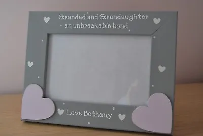 £14 • Buy  Personalised Handmade Photo Frame -  GRANDAD GRANDAUGHTER UNBREAKABLE BOND