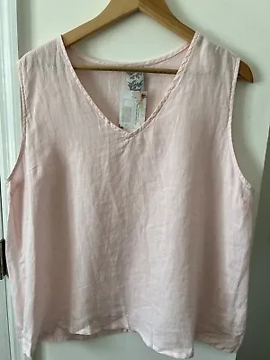 Match Point La Fixsun NEW W/Tags Size XL Pink Linen Tunic Tank Top • $32