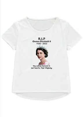 Rip Queen Elizabeth Ii Forever In Our Hearts Womens Men Unisex T-shirt Size 8 10 • £11.99