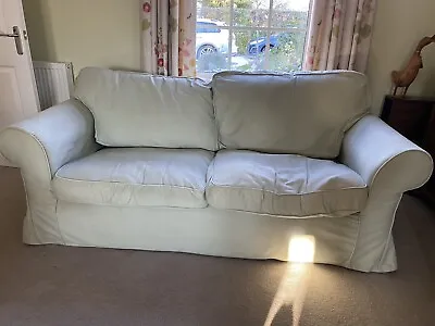 Sofa Sofa Newport 3 Seat Loose Covers Miami Lichen (Lt Green) V Good Condition • £130