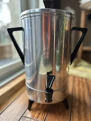 Vintage | Sunbeam AP40 Percolator - 30 Cup Party Size Polished Aluminum 60s • $11.99