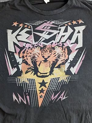 £18 • Buy Women's Kesha 2010 Animal Tour T-Shirt- Large - Black- Free P&P - Imported