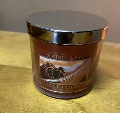 VERY RARE Slatkin & Co Candle “SPICED CIDER” Rare Retired 14.5oz Never Burned! • $29.95