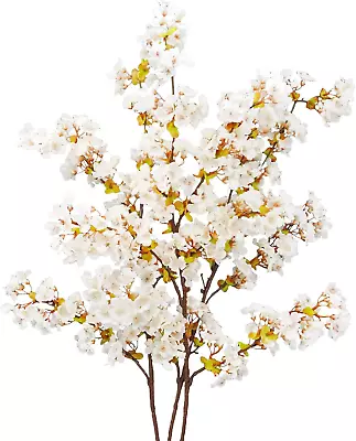 Silk Cherry Blossom Branches 39.3In Artificial Cherry Blossom Tree Stems Fake  • $57.99