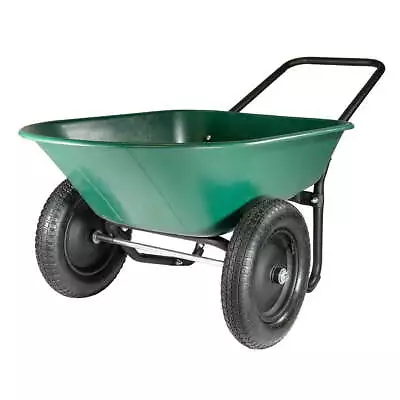 Garden Star Dual Wheel Poly Tray Yard Rover Wheelbarrow • $71.10