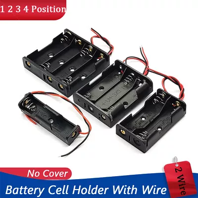 Battery Holder Case Box With Wire 1 2 3 4 Position No Cover C Cell Battery Box  • $1.95