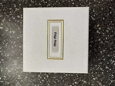 Miu Miu Empty Jewelry Gift Box Includes Dust Bag 3.5”x3.5”x 3 • $47