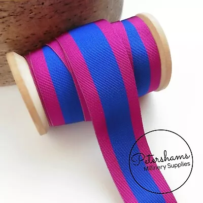 £2.75 • Buy Vintage 32mm Wide Striped Grosgrain Regalia Masonic Medal Ribbon - 1m