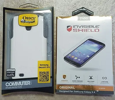 Otterbox Commuter Series Case For Samsung Galaxy S4 W/Zagg Invisible Shield NEW • $6.99