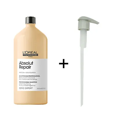 L'Oreal Serie Expert Absolut Repair Shampoo For Damaged Hair 1500ml  + Pump • £35.95
