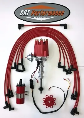 Small Cap FORD Y Block 256-272-292-312 RED HEI Distributor+45k Coil + Plug Wires • $239.94