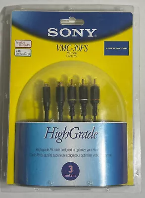 Sony 5ft AV TV RCA Video Cord Cable HDR-SR11 HDR-SR12 VMC-15FS VMC-30FS New • $19.99