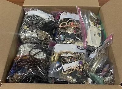 17lbs+ Lot Of Vintage To Now WEARABLE Mixed Costume Jewelry Box Bulk Resale #4! • $99.99