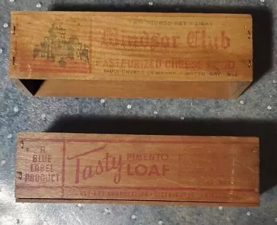 2-vintage 2# Wood Cheese Boxes • $9.80