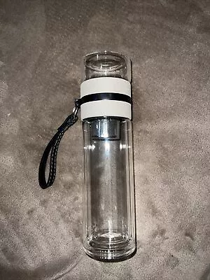 Tea Infuser Bottle - Double Wall Glass Travel Tea Mug With Stainless • $15