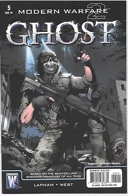 Modern Warfare 2 Ghost #5 NM+ Wildstorm Comics 2010 Low Print Scarce High-Grade • $89.99