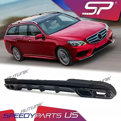 E63 AMG Black Diffuser Exhaust Tips For Mercedes E W212 E43 E400 2014-2016 • $327.99