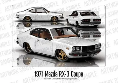 $19.99 • Buy 1971 Mazda Rx3 Coupe Metal Embossed Sign Legends Collection 20 X 30cm
