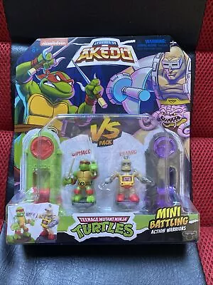 TMNT Legends Of AKEDO Raphael Vs Kraang Mini Battling Arena Figures New • $31.99