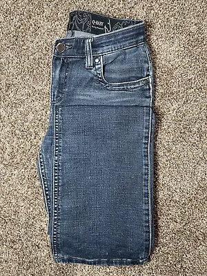 Wrangler Q Baby Women’s Jeans 1/2x36 Blue Wash Boot Cut Denim Pants • £22.17
