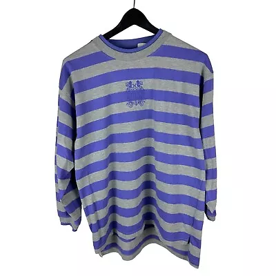 Vintage 90s Erika & Company Striped Long Sleeve Streetwear Shirt Size L • $14.99