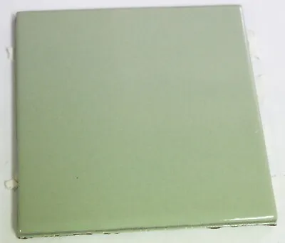Green 3 7/8  X 3 7/8  Tile Cream Glossy Wall Remodel Ceramic C#551 1 Pc • $3