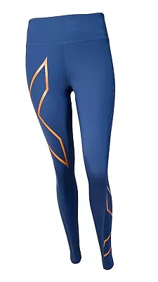 2XU Women’s Compression Tights Size S Blue Like New • $20