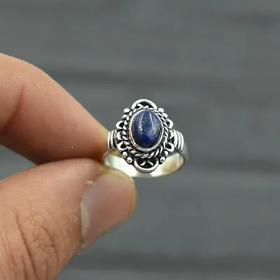Lapis Lazuli Natural Gemstone Handmade 925 Sterling Silver Ring In All Size • $9.99