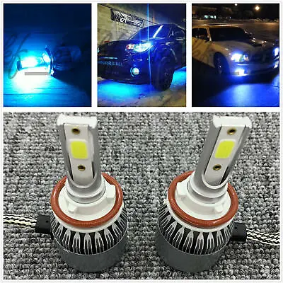H11 H8 H9 H16 LED Headlight Bulb Conversion Kit High/Low Beam 8000K ICE BLUE 55W • $18.88
