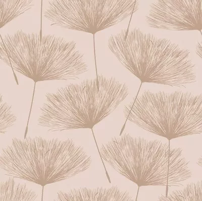 Holden Decor Glistening Metallic Glistening Fleur Dandelion Wallpaper Pink 12921 • £7.99