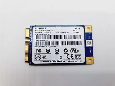 TOSHIBA THNSNF128GMCS 128gb MSATA Mini PCI-E SSD SOLID STATE DRIVE • £10