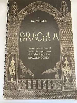 RARE Illustrated Edward Gorey DRACULA Toy Theatre Vampire Set Book! • $80