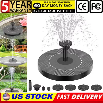 Solar Powered Fountain Bird Bath Water Pump Floating Garden Outdoor Pond Patio • $10.49